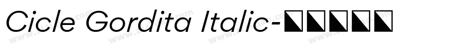Cicle Gordita Italic字体转换
